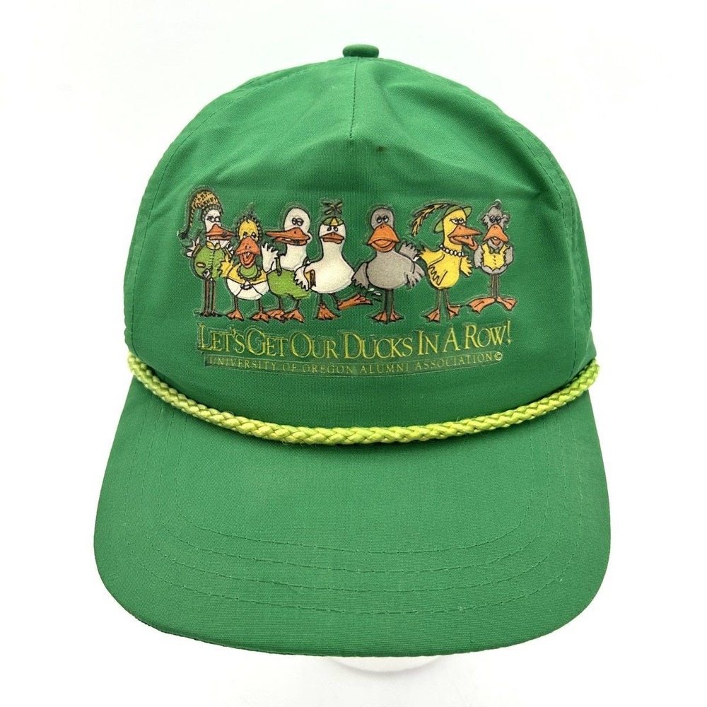 Sportcap Men's Vintage 80s University of Oregon Alumni Green Ducks Rope Hat OSFA
